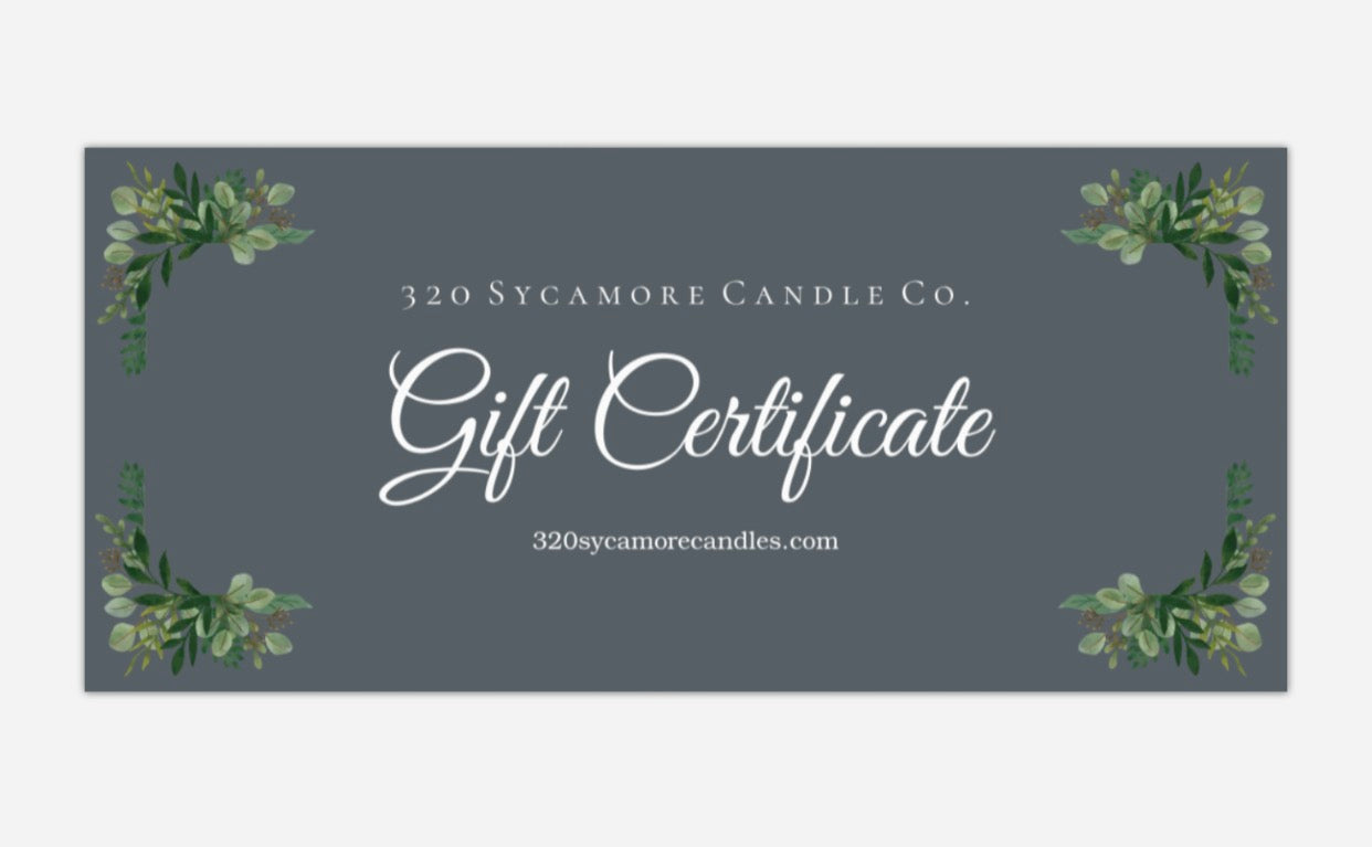 320 Sycamore Candle Gift Card