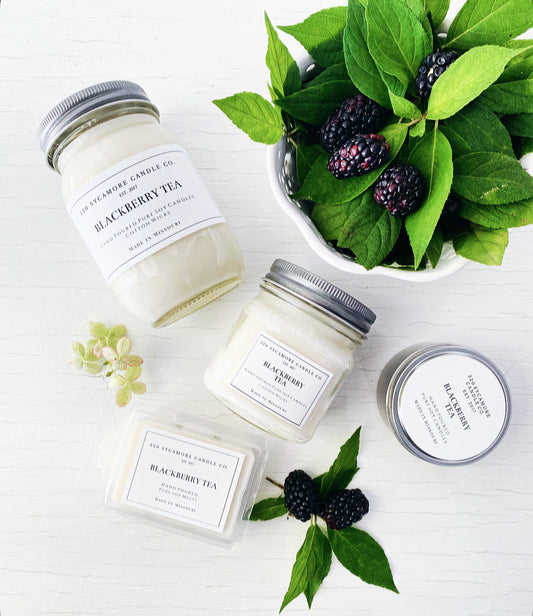 Blackberry Tea Hand Poured Pure Soy Candles and Melts